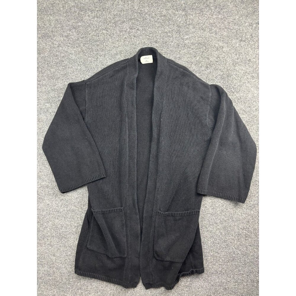 Wilfred Cardigan Women's XXS Black Pockets Long Sleeve Cotton Blend Sweater